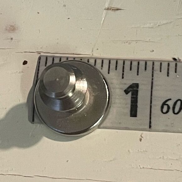 Antique-1910-30-Art Deco round silver tone cream color celluloid snap cuff links - Picture 11 of 11